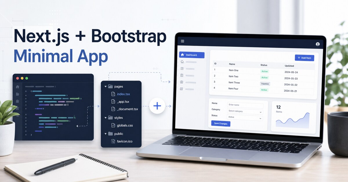 最小の Next.js + Bootstrapアプリを作成する